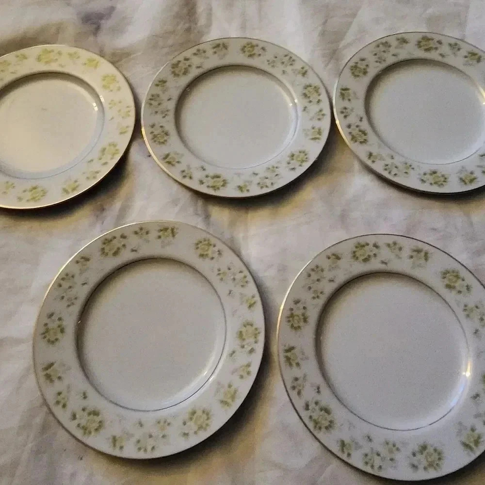A set of 5 salad/dessert plates‎